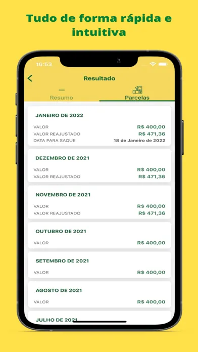 Zrzuty ekranu Consulta Auxílio - Guia Rápido