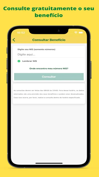 Zrzuty ekranu Consulta Auxílio - Guia Rápido