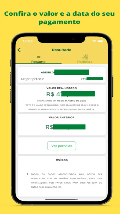 Zrzuty ekranu Consulta Auxílio - Guia Rápido
