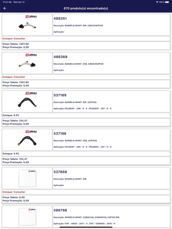 Jahu Borrachas Representantes iPad  Screenshots