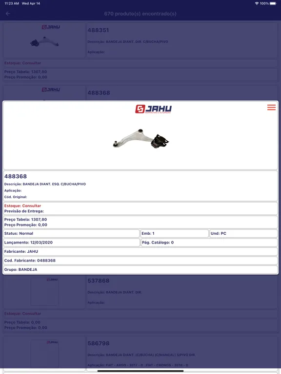 Jahu Borrachas Representantes iPad  Screenshots