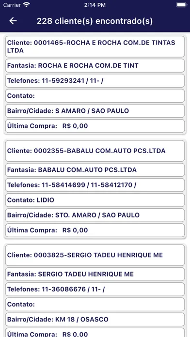 Jahu Borrachas Representantes Screenshots