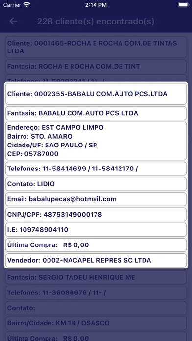 Jahu Borrachas Representantes Screenshots