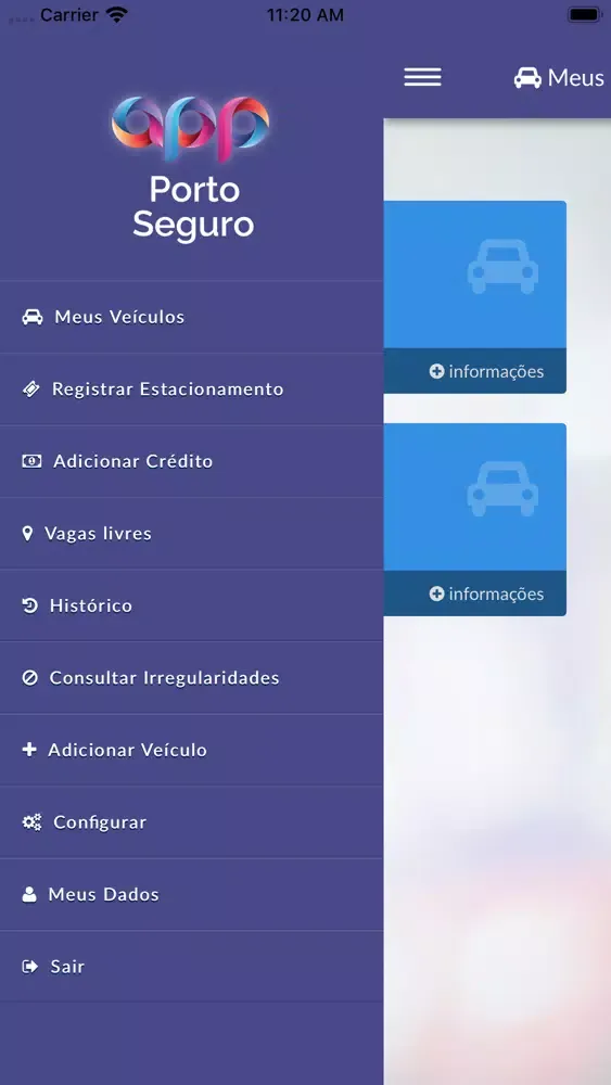 Captures d'écran de App Parking Porto Seguro