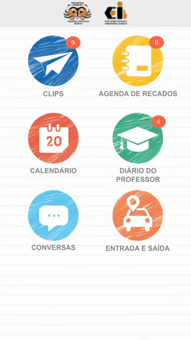 Capturas de tela do Educazione Integrata