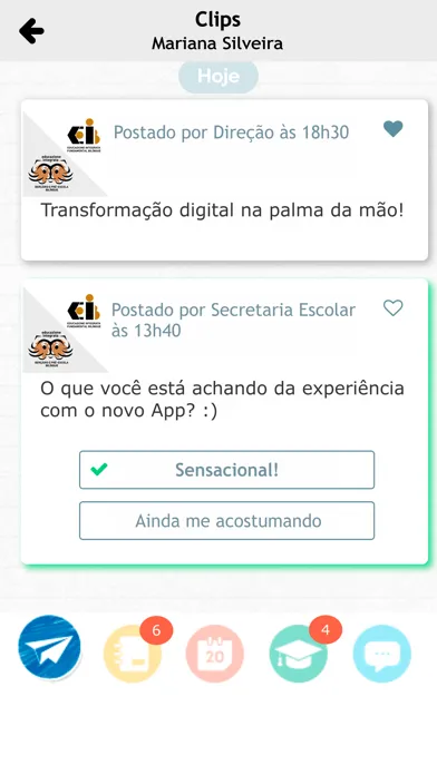 Capturas de tela do Educazione Integrata