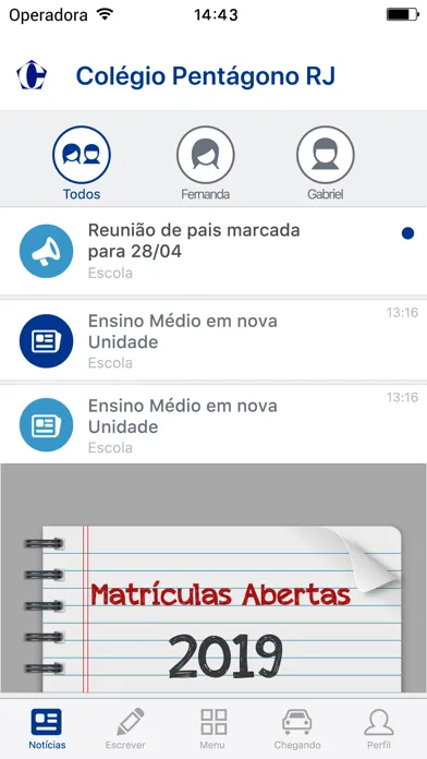 Tangkapan layar Colégio Pentágono RJ