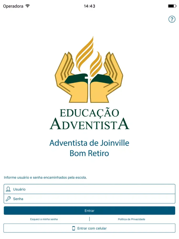 Capturas de tela do Educação Adventista Bom Retiro iPad 