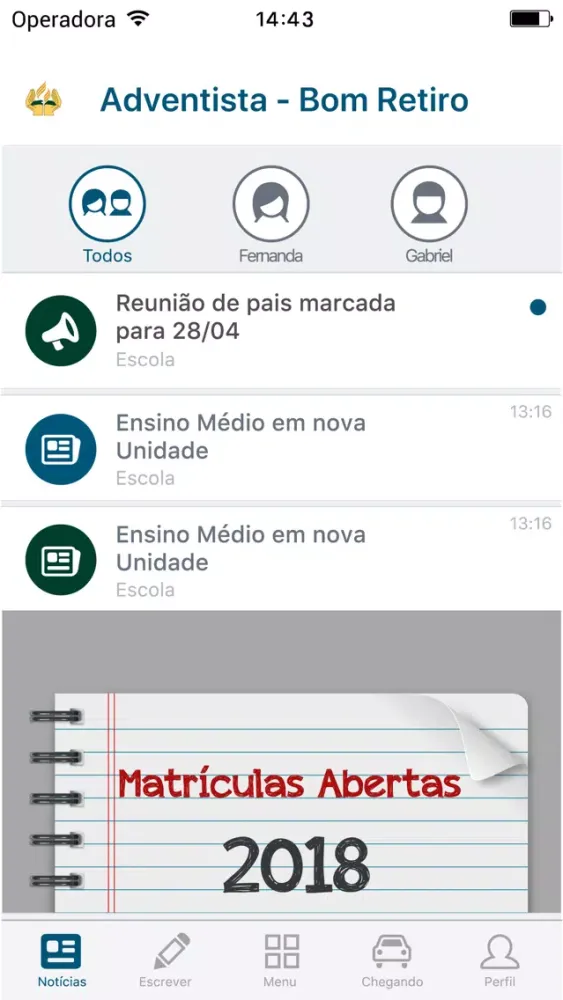 Capturas de tela do Educação Adventista Bom Retiro