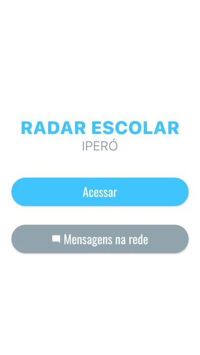Capturas de tela do Radar Escolar Iperó