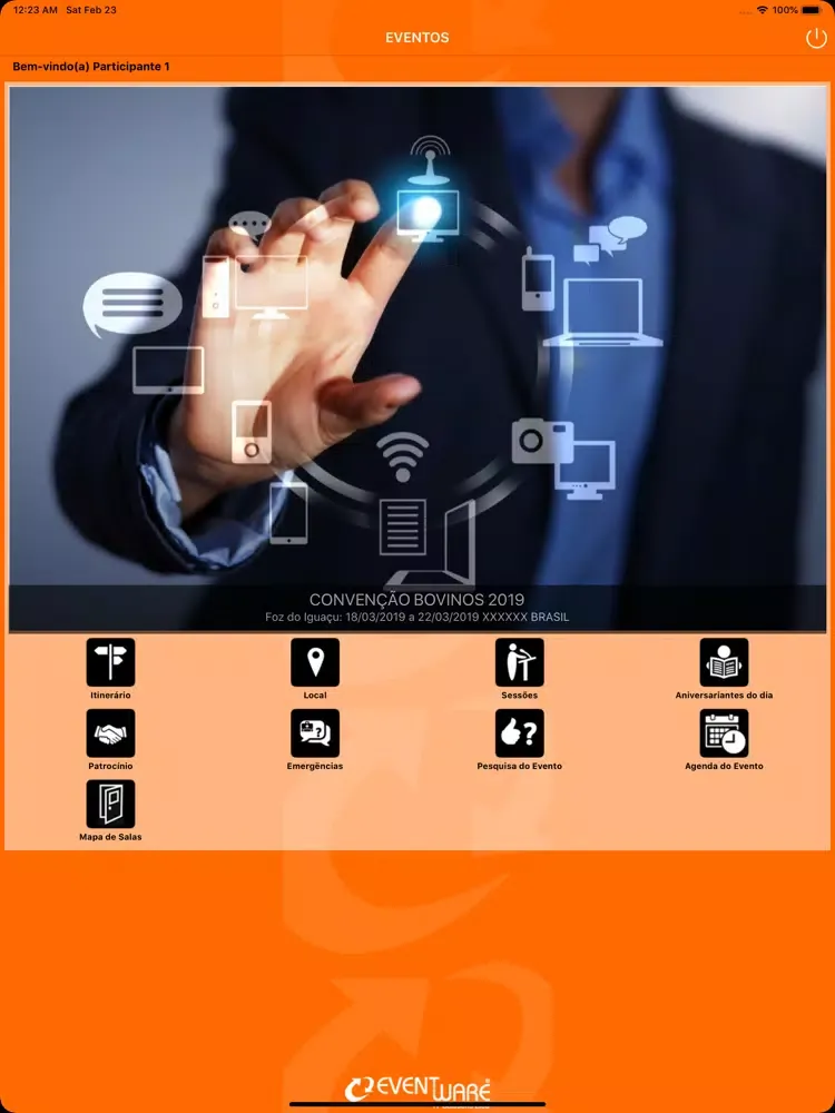 Capturas de pantalla de Eventware iPad 