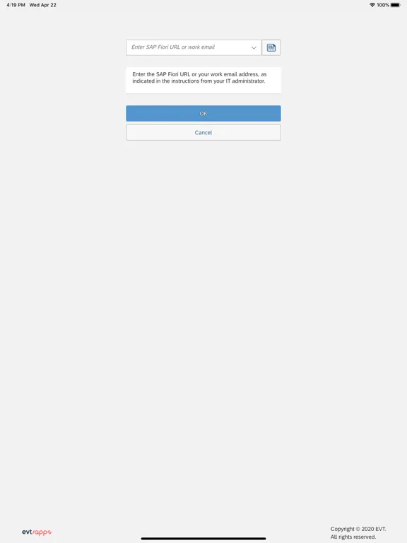 EVT Fiori Push iPad  Screenshots
