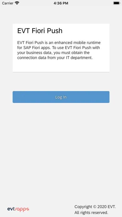 EVT Fiori Push Screenshots