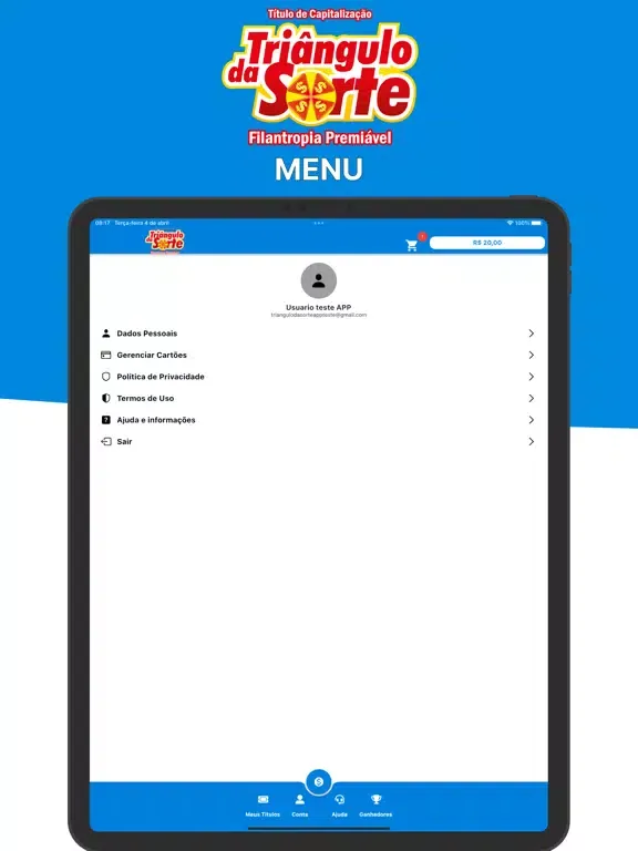 Triangulo da Sorte App iPad  স্ক্রিনশট