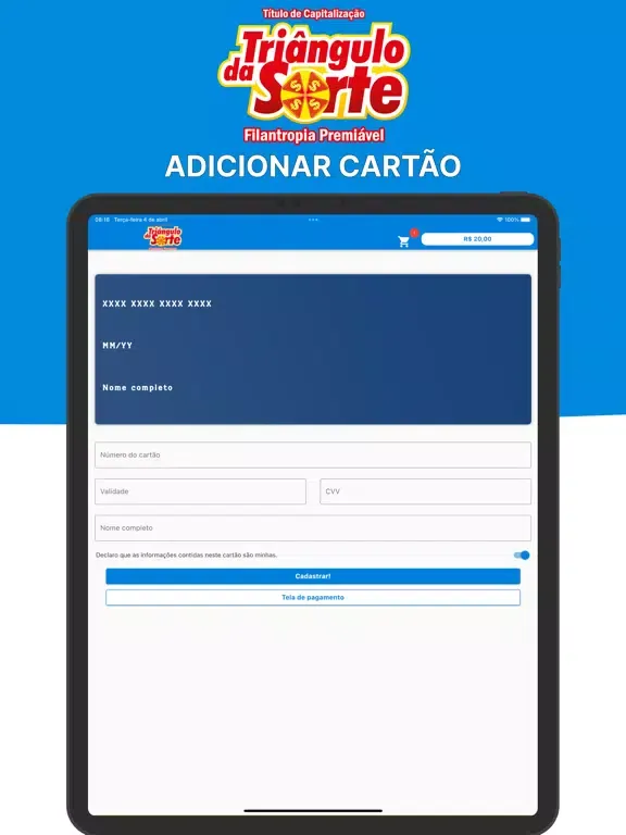 Triangulo da Sorte App iPad  স্ক্রিনশট