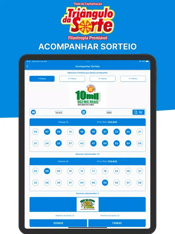 Triangulo da Sorte App iPad  স্ক্রিনশট