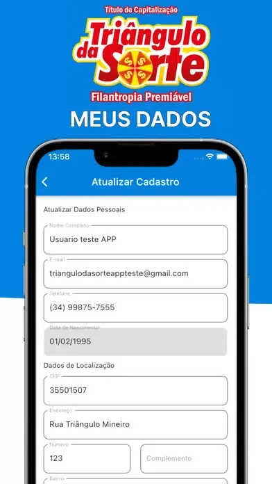 Triangulo da Sorte App স্ক্রিনশট