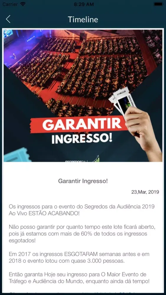 Capturas de pantalla de SDA 2019