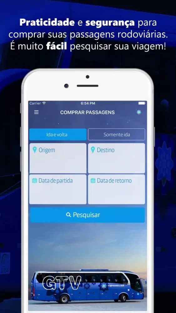 Tangkapan skrin Expresso do Sul App