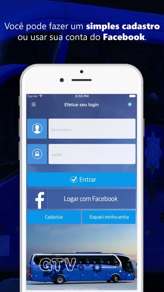 Tangkapan skrin Expresso do Sul App