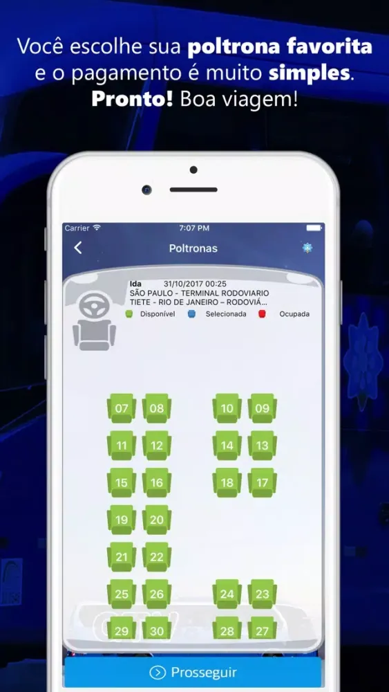 Tangkapan skrin Expresso do Sul App