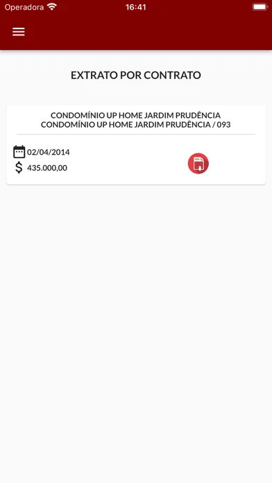 Tangkapan layar Portal do Cliente - EZTEC