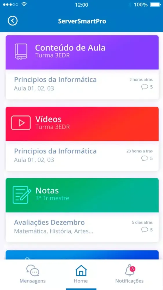 Capturas de tela do SERVER Smart-Pro