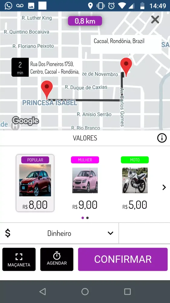 Uni Mobi Passageiro स्क्रीनशॉट