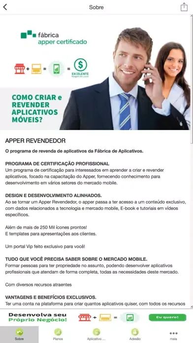 Tangkapan skrin Apper Certificado