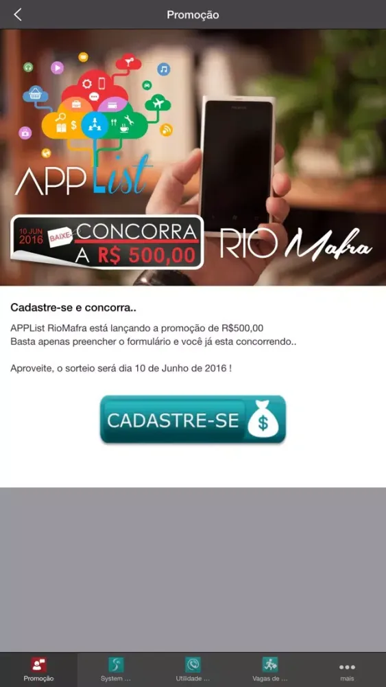 Zrzuty ekranu AppList Mafra e Região