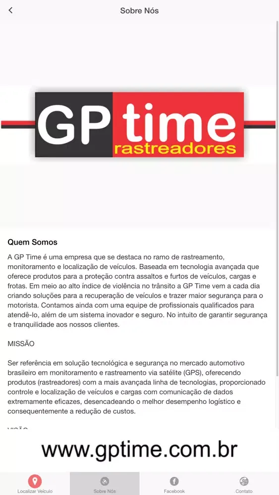 Ảnh chụp màn hình của GP TIME - Rastreadores