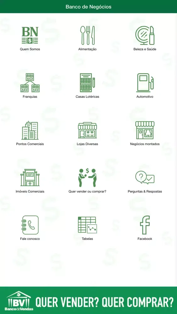 Banco de Negócios Screenshots