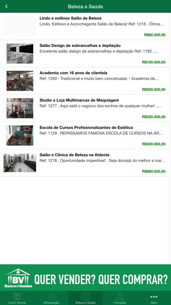 Banco de Negócios Screenshots