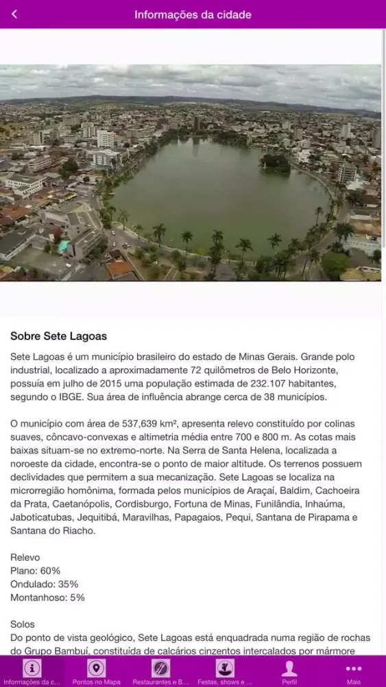 Captures d'écran de App Sete Lagoas