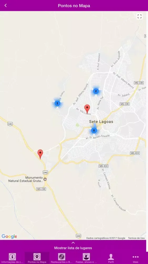 Captures d'écran de App Sete Lagoas