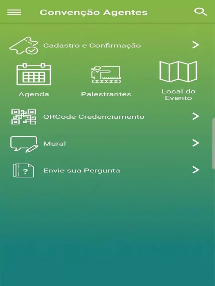 Screenshot di Convenção Agentes iPad 