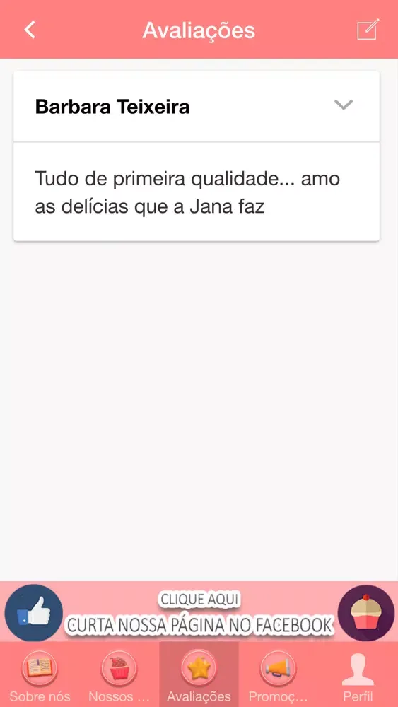 Capturas de tela do Delícias da Jana Café e Confeitaria