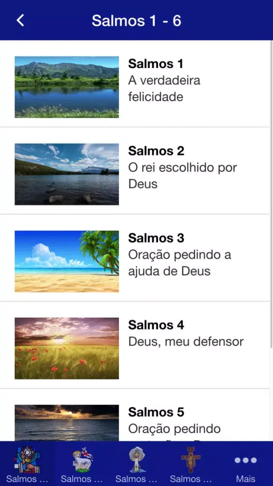 Zrzuty ekranu Livro dos Salmos
