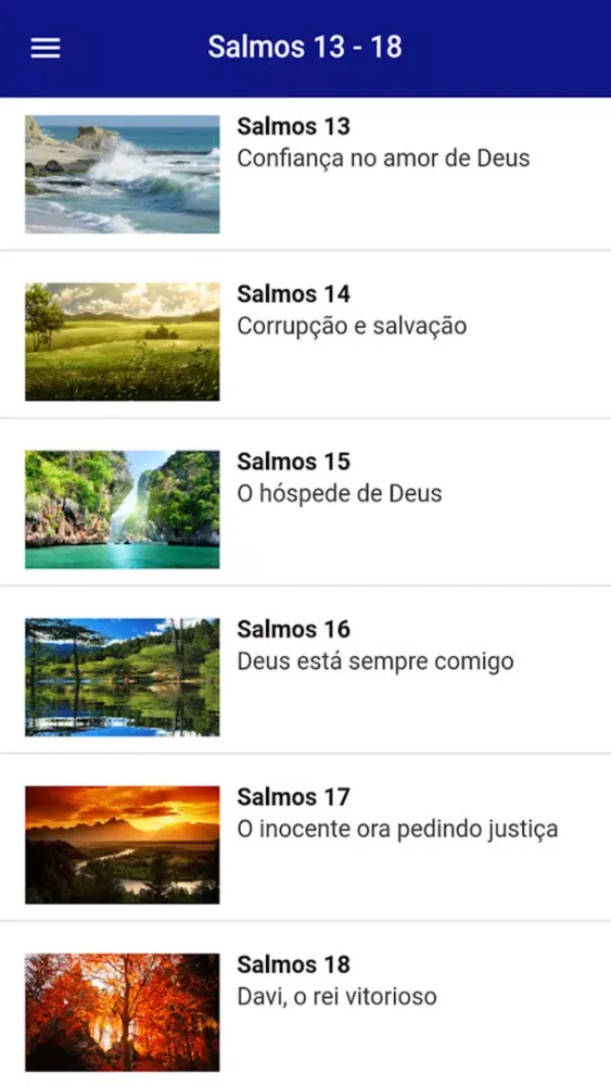 Zrzuty ekranu Livro dos Salmos