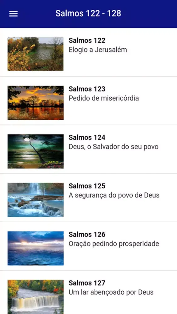 Zrzuty ekranu Livro dos Salmos
