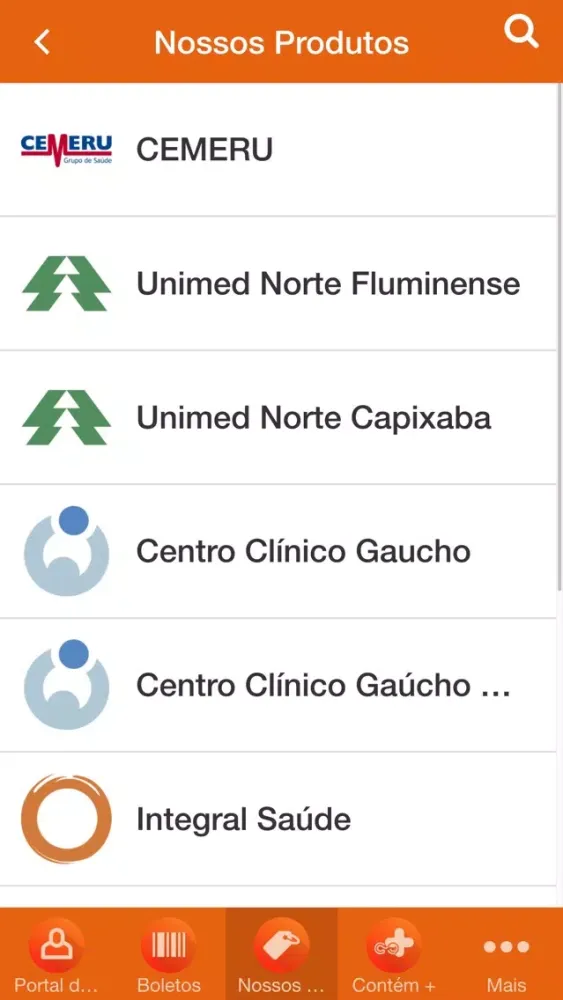 Zrzuty ekranu Grupo Contém - Clientes