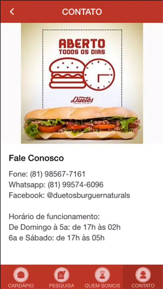 Duetos Burguers應用截圖
