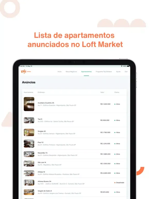 Capturas de pantalla de Loft Corretor iPad 