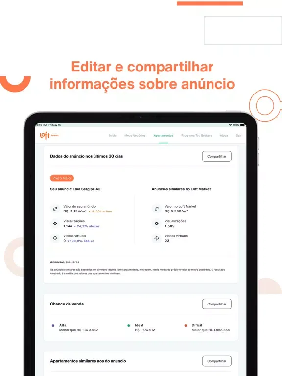 Capturas de pantalla de Loft Corretor iPad 