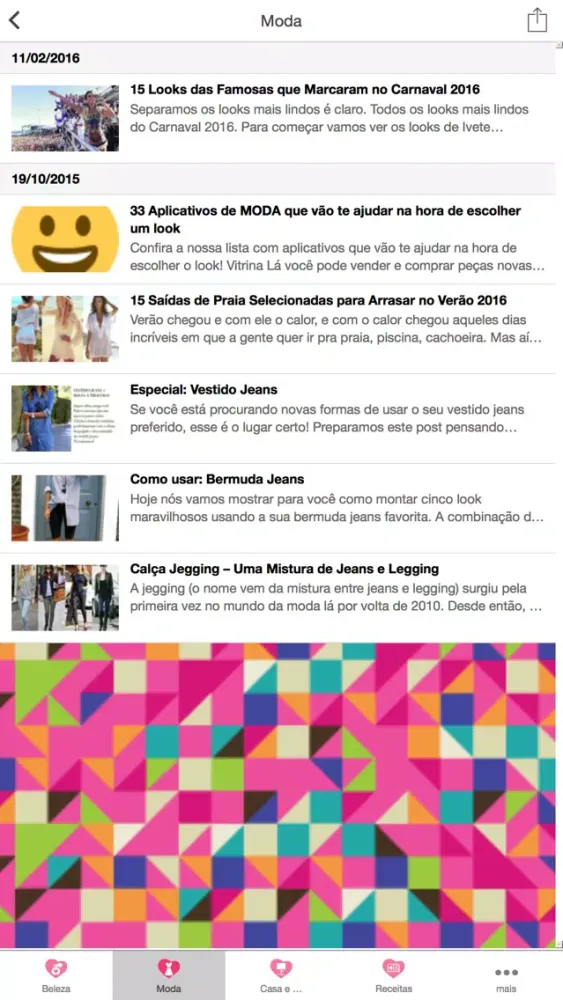Ảnh chụp màn hình của Magazine Feminina - A revista digital da Mulher Brasileira!