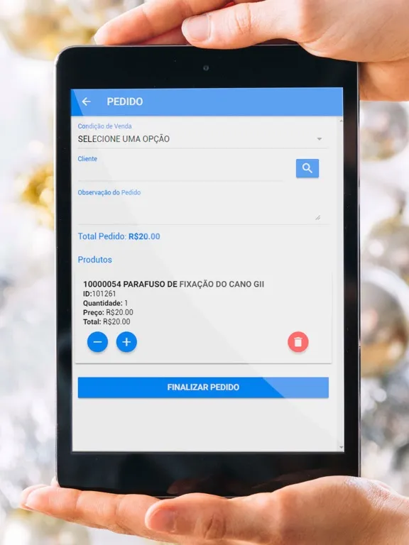 ภาพหน้าจอของ SysEmp Pedidos iPad 
