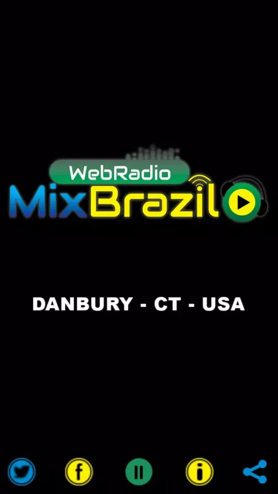 Capturas de tela do Web Rádio Mix Brazil