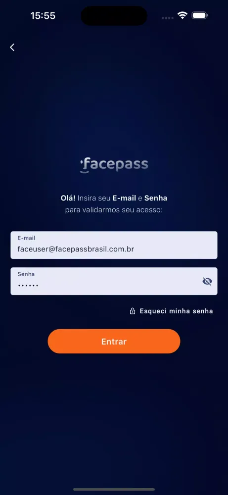 ภาพหน้าจอของ Facepass Pessoal