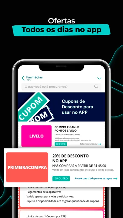 Capturas de tela do Farmácias App: saúde e beleza