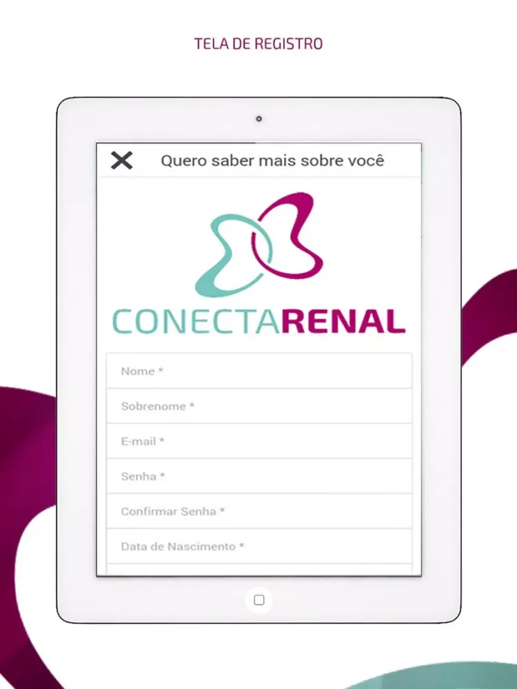Tangkapan layar Conecta Renal iPad 